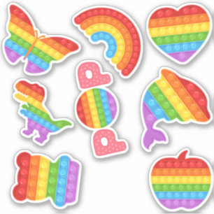 Allez-y ! Pastel pop it kids stickers pack