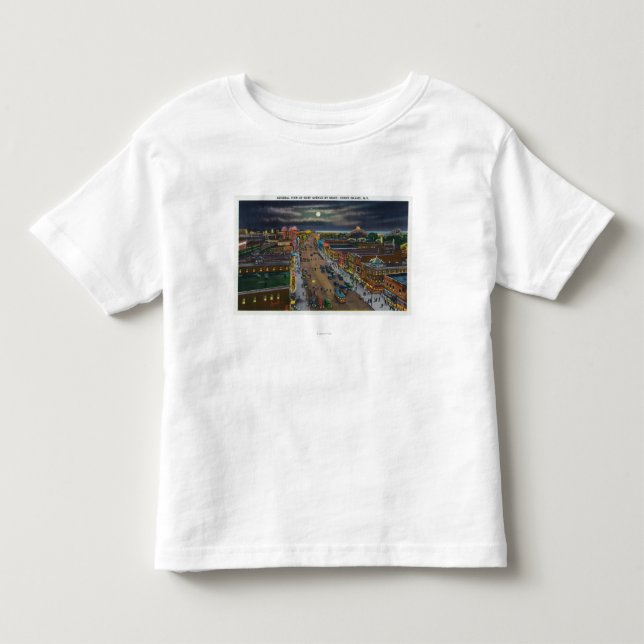 Allgemeine Ansicht der Brandungs-Allee nachts Kleinkind T-shirt (Vorderseite)