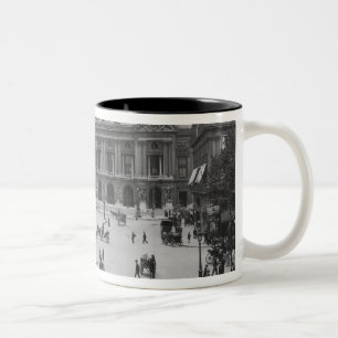 Allgemeine Ansicht des Paris-Opernhauses Zweifarbige Tasse