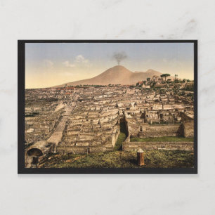 Allgemeine Ansicht und Vesuv, Pompeji, Italien vin Postkarte