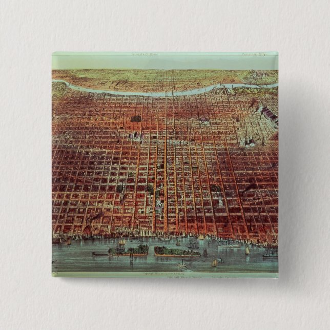Allgemeine Ansicht von Philadelphia, 1875 Button (Vorderseite)