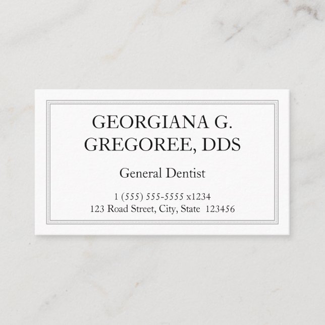 Allgemeine Dentist-Visitenkarte Visitenkarte (Vorderseite)