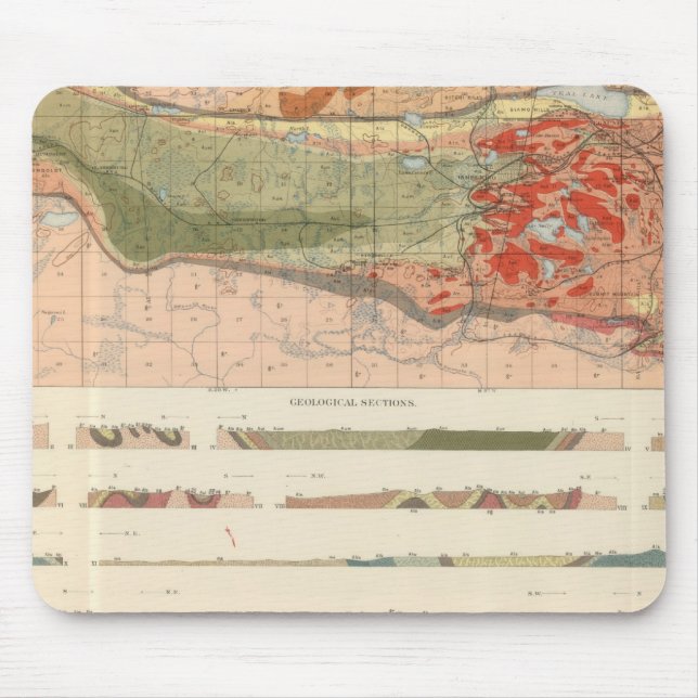 Allgemeine geologische Karte des Bezirks Marquette Mousepad (Vorne)