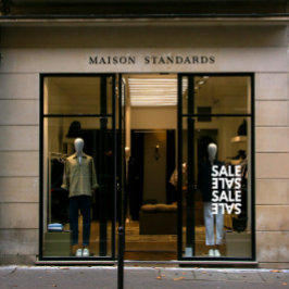 Allgemeine Geschäftsstelle mit einfacher Verkaufsf Fensteraufkleber