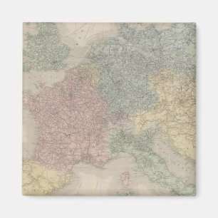 Allgemeine Karte der Europäischen Eisenbahnen Magnet