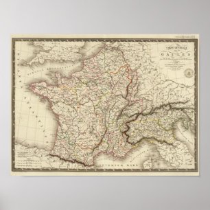 Allgemeine Karte von Gaul Poster