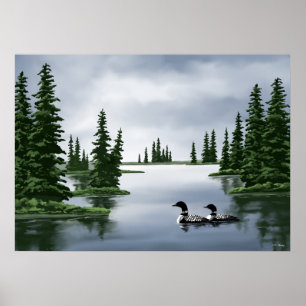 Allgemeine Loon-Kunst-Drucke Poster