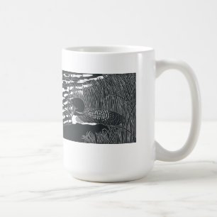 Allgemeine Loon Linocut Tasse
