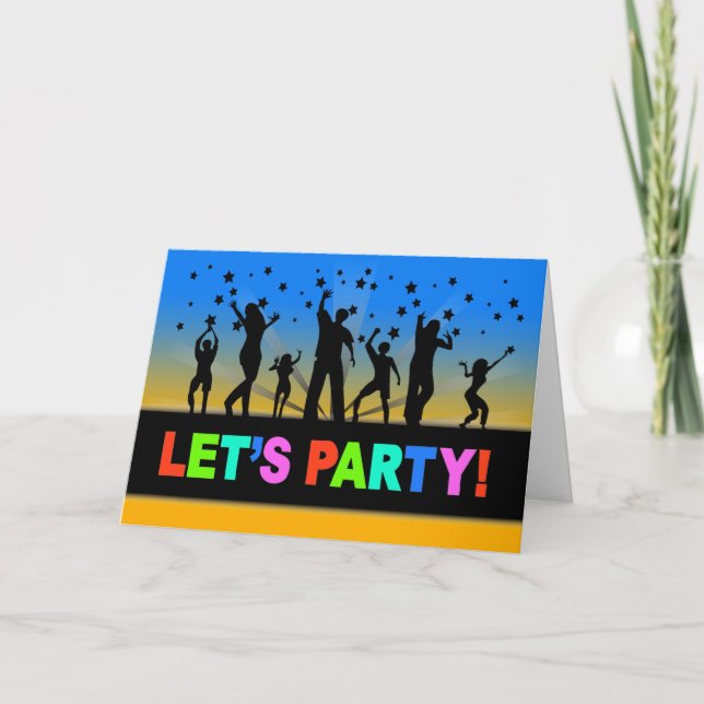 Allgemeine Party Einladung, Massen unter den Stern Karte (Vorderseite)