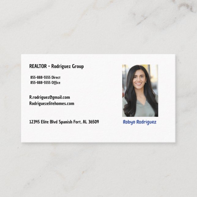 Allgemeine Real Business Card Visitenkarte (Vorderseite)