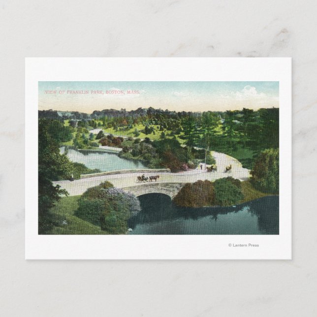 Allgemeine Sicht auf den Franklin Park Postkarte (Vorderseite)