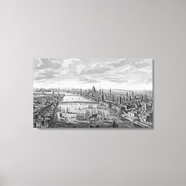 Allgemeine Sicht auf die City of London Leinwanddruck (Vorderseite)