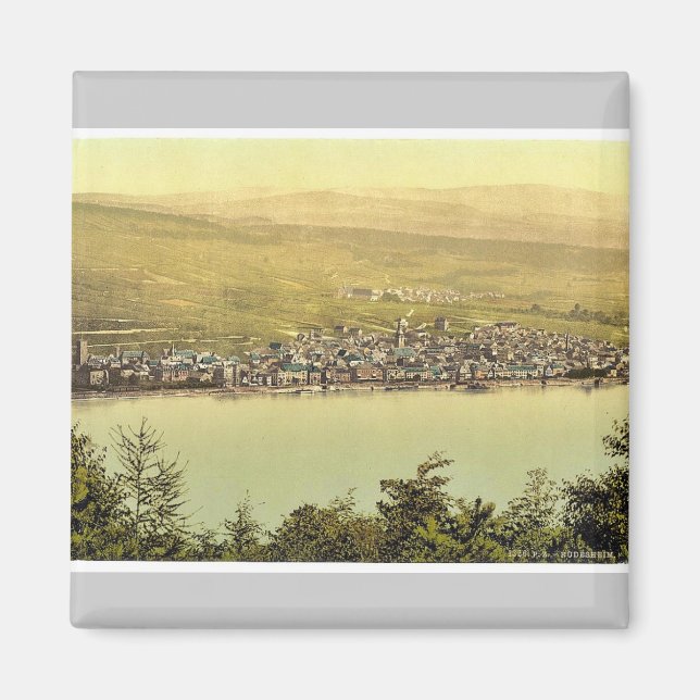 Allgemeine Sicht, Rudesheim, Rhein, Deutschland-Kl Magnet (Vorne)