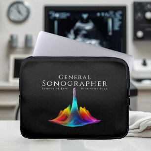 Allgemeine Sonographen-farbige Ultraschallwellen Laptopschutzhülle