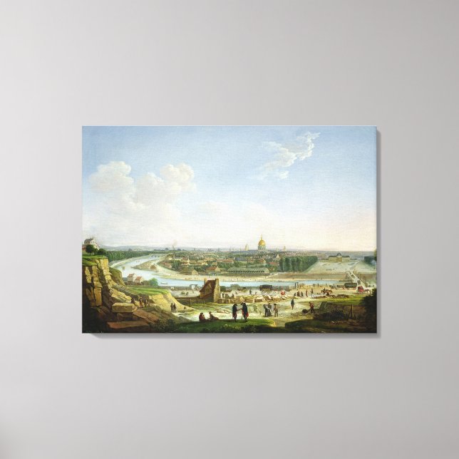 Allgemeiner Ausblick auf Paris vom Chaillot-Hügel Leinwanddruck (Vorderseite)