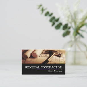 Allgemeiner Bauunternehmer Bauleiter Konstruktion Visitenkarte