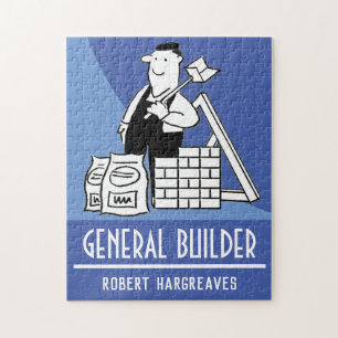 Allgemeiner Bauunternehmer mit Baumaterialien.
