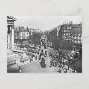 Allgemeiner Blick auf den Place de la Madeleine Postkarte