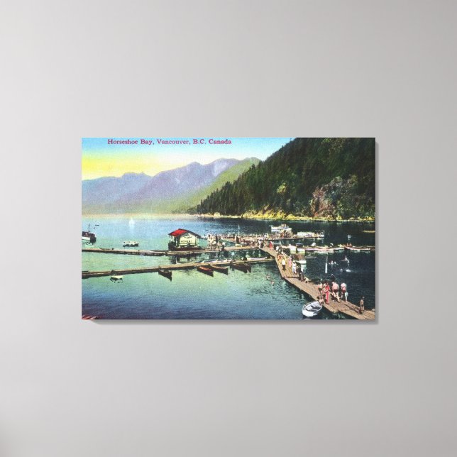 Allgemeiner Blick auf die Bucht von Horseshoe und  Leinwanddruck (Vorderseite)