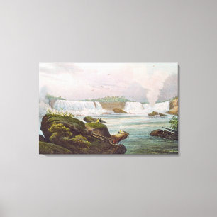 Allgemeiner Blick auf die Niagarafälle von der kan Leinwanddruck