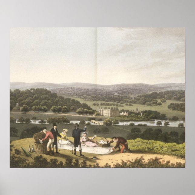 Allgemeiner Blick auf Longleat vom Aussichtsberg,  Poster (Vorne)