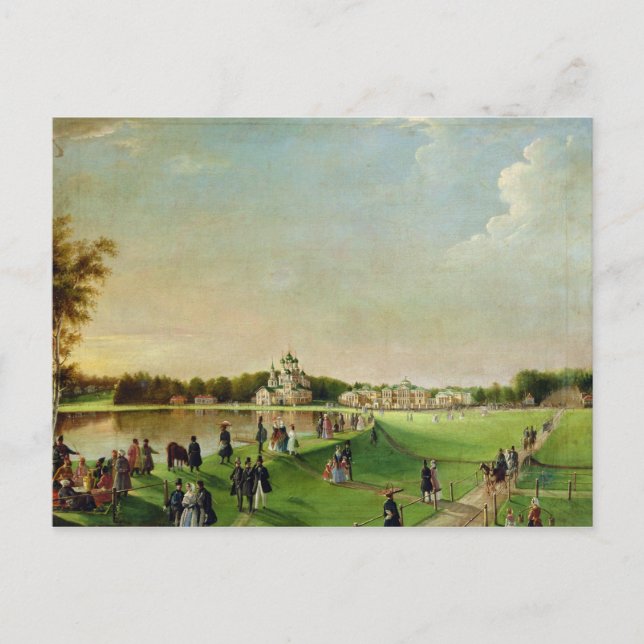 Allgemeiner FröhlichMaking in Ostankino, 1840s Feiertagspostkarte (Vorderseite)