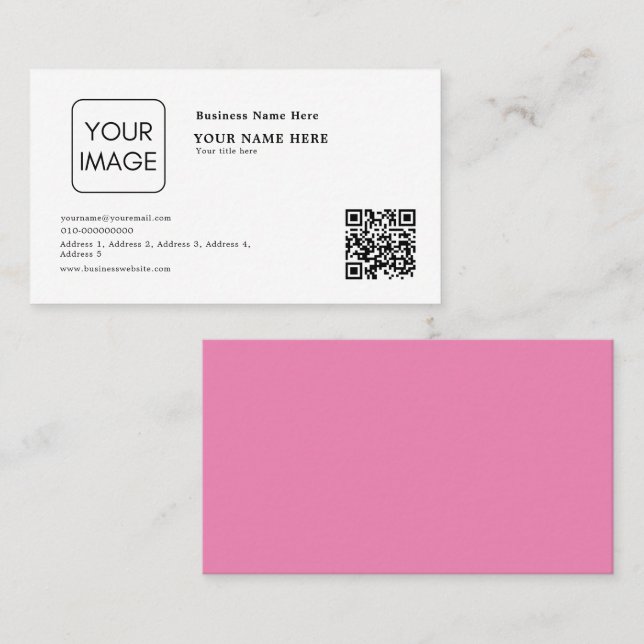 Allgemeiner Minimalistischer QR-Code Beruflich Visitenkarte (Vorne/Hinten)