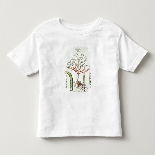 Allgemeiner Spargel in der Blume und in der Kleinkind T-shirt (Vorderseite)