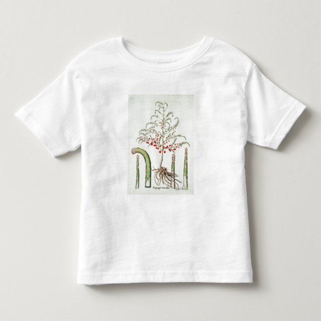 Allgemeiner Spargel in der Blume und in der Kleinkind T-shirt (Vorderseite)