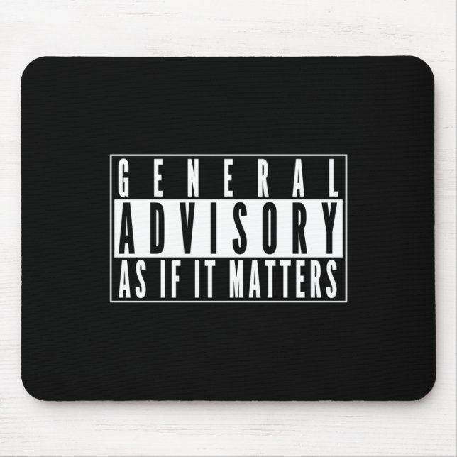 Allgemeines Hinweis - als ob es aufklebe Mousepad (Vorne)