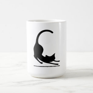 Allgemeines Katzen-Logo-Schwarzes Kaffeetasse