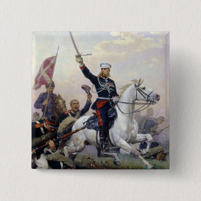 Allgemeines M.D. Skobelev im Russisch-Türkischen Button (Vorderseite)