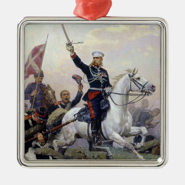 Allgemeines M.D. Skobelev im Russisch-Türkischen Ornament Aus Metall (Vorne)