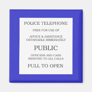 Allgemeines Telefonzellezeichen Magnet