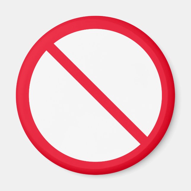 Allgemeines Verbot | Red Circle Sign | Magnet (Vorne)