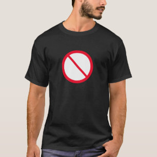 Allgemeines Verbotszeichen Dunkler T - Shirt