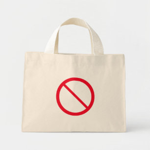 Allgemeines Verbotszeichen Tiny Tote Bag Mini Stoffbeutel