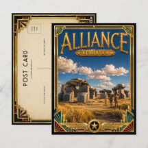 Allianz Nebraska Vintage Art Deco Goldenes Zeitalt