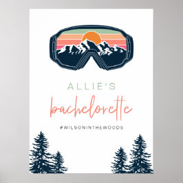 ALLIE Farbenfrohe Berge Ski Bachelorette Herzlich Poster