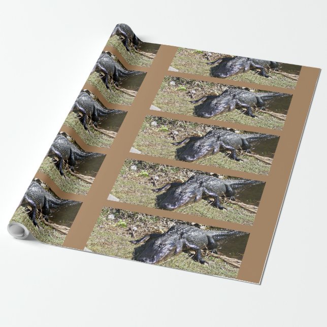 Alligatior an den Everglades Geschenkpapier (Ungerollt)
