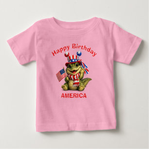 Alligator (3e) Patriotisches Kinder T-Shirt