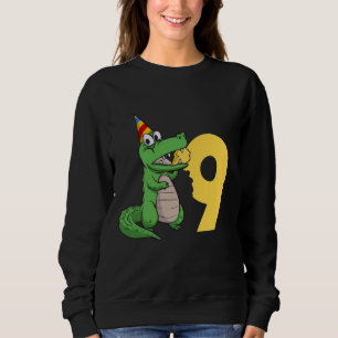 Alligator 9. Geburtstag 9 Jahre Altes Krokodil All Sweatshirt