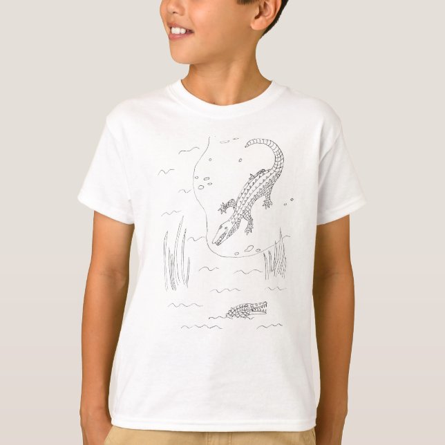 Alligator Animal Coloring T-Shirt (Vorderseite)