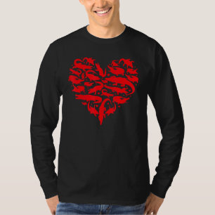 Alligator Animal Lover Funny Heart Alligator Valen T-Shirt
