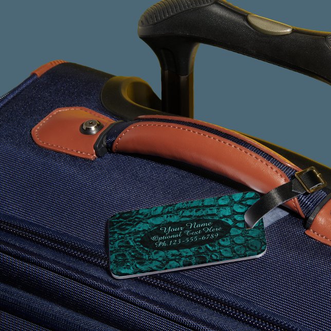 Alligator Aquamarine Imitate Leather Gepäckanhänger (Von Creator hochgeladen)