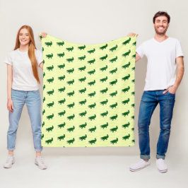 Alligator auf gelb fleecedecke