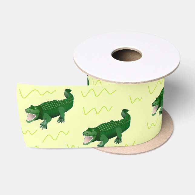 Alligator auf gelb satinband (Spule)