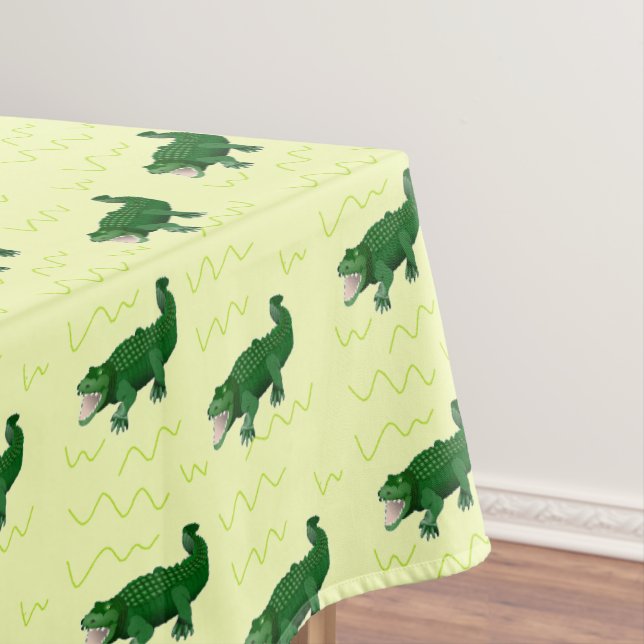 Alligator auf gelb tischdecke (Beispiel)
