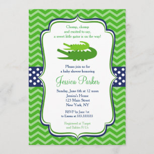 Alligator Baby Shower Einladungen