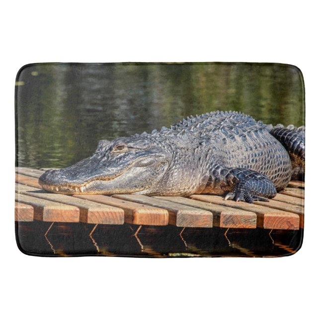 Alligator bei Homosassa Springs Wildlife Staat Par Badematte (Vorderseite)